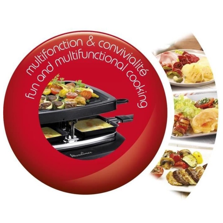 MOULINEX RE140812 Cube Grill et Appareil a raclette, Raclette pour 4 p