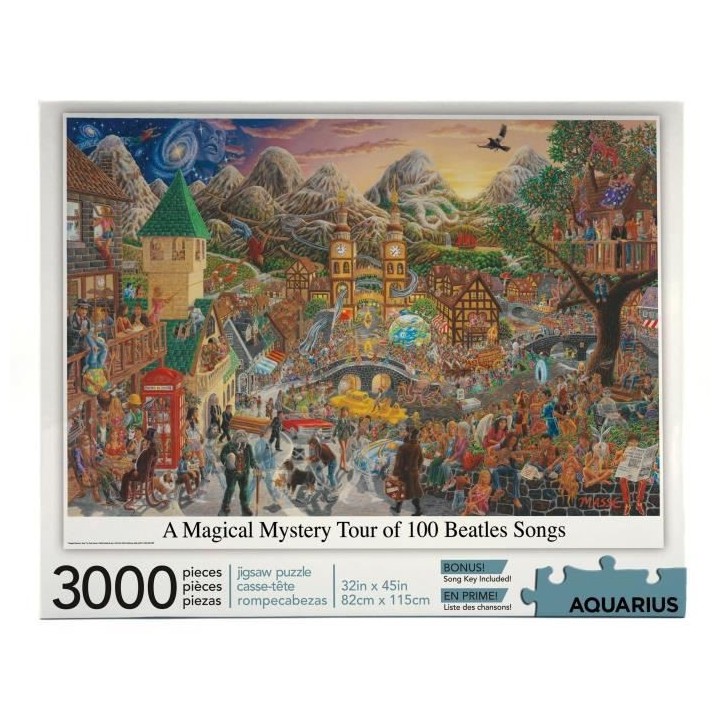 AQUARIUS Puzzle 3000 pieces A Magical Mystery Tour of 100 Beatles Song
