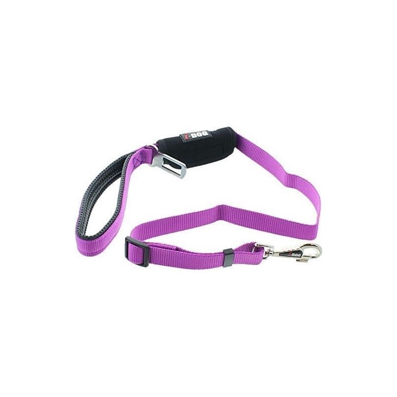 I DOG Laisse Confort SECURITE - L 100 cm - Violet et gris - Pour chien