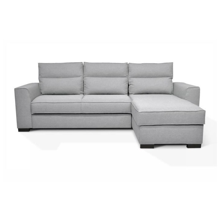 Canapé angle convertible réversible 4 places MONTREAL - Tissu gris c