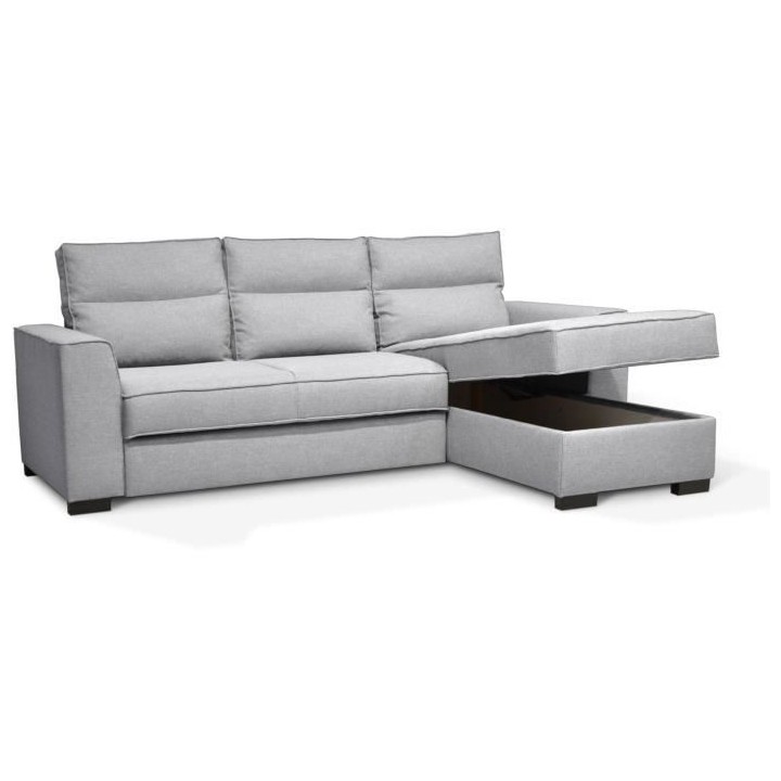 Canapé angle convertible réversible 4 places MONTREAL - Tissu gris c