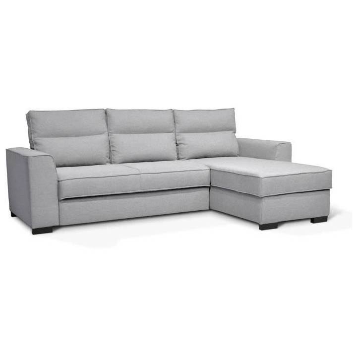 Canapé angle convertible réversible 4 places MONTREAL - Tissu gris c