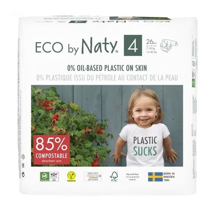 Couches écologiques T4 couches bébé Eco By Naty