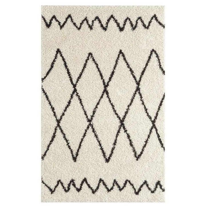 Tapis Shaggy berbere AYA 472 - 120 x 160 cm - Creme