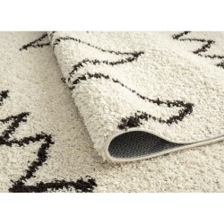 Tapis Shaggy berbere AYA 472 - 120 x 160 cm - Creme