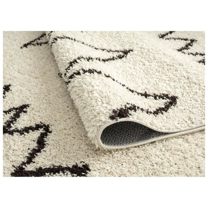 Tapis Shaggy berbere AYA 472 - 120 x 160 cm - Creme