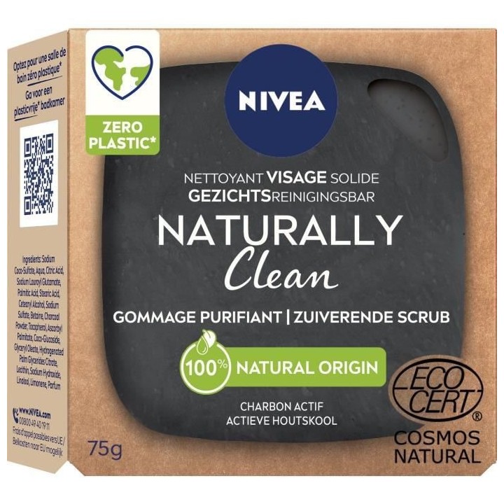 NIVEA Naturally Clean Pain Dermato Gommage Purifiant - 75 g