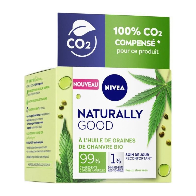 NIVEA Naturally Good Soin de Jour Hydratant aux Chanvres - 50ml