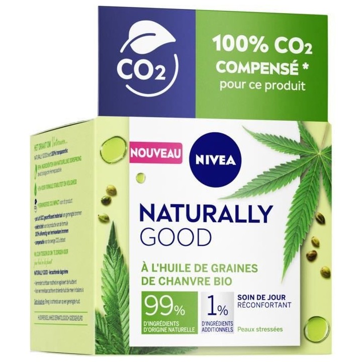 NIVEA Naturally Good Soin de Jour Hydratant aux Chanvres - 50ml