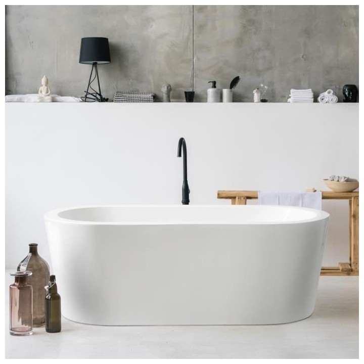 OCEANIC Baignoire ilot Islã - L.170 x I.80 x H.58 cm - En acrylique -