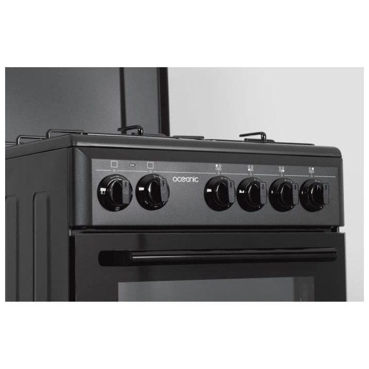 Cuisiniere gaz OCEANIC OCEACG50GB - 4 feux - L49,8 xP61 xH 86 cm - Noi