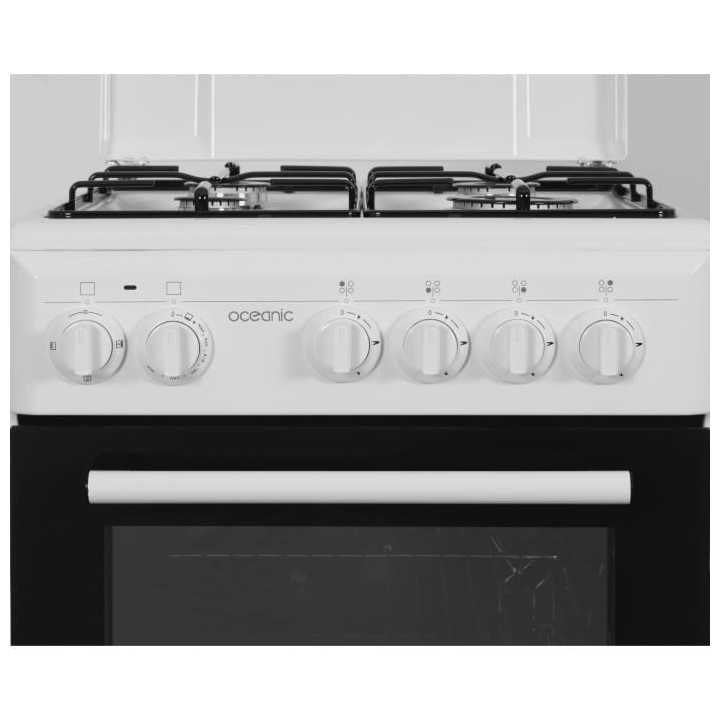 Cuisiniere gaz OCEANIC OCEACG50GW - 4 feux - L49,8 xP61 xH 86 cm - Bla
