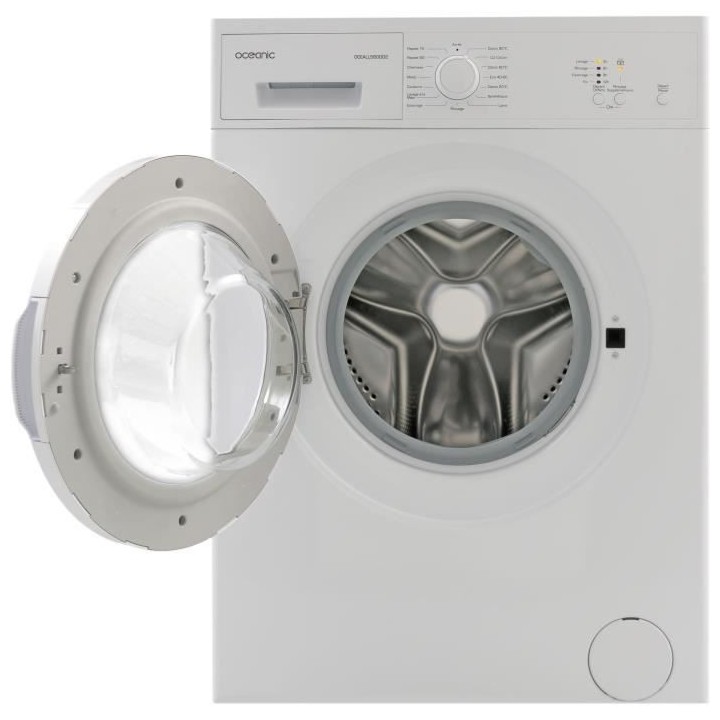 Lave-linge hublot OCEANIC OCEALL580DD2 - 5 kg - L 59,7 cm - Blanc - 80