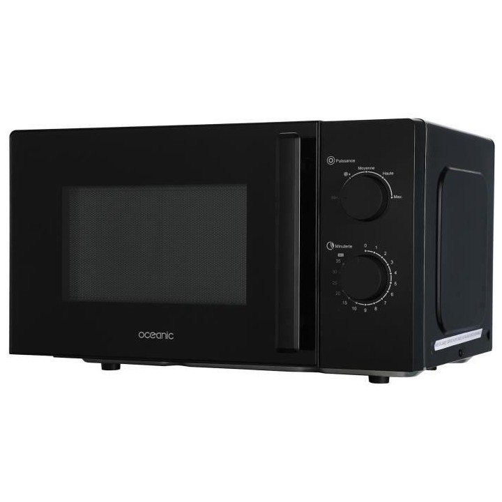 Micro-ondes OCEANIC MO20B8 Noir l 45,45 x H26,1 x P35,3 cm - 20L