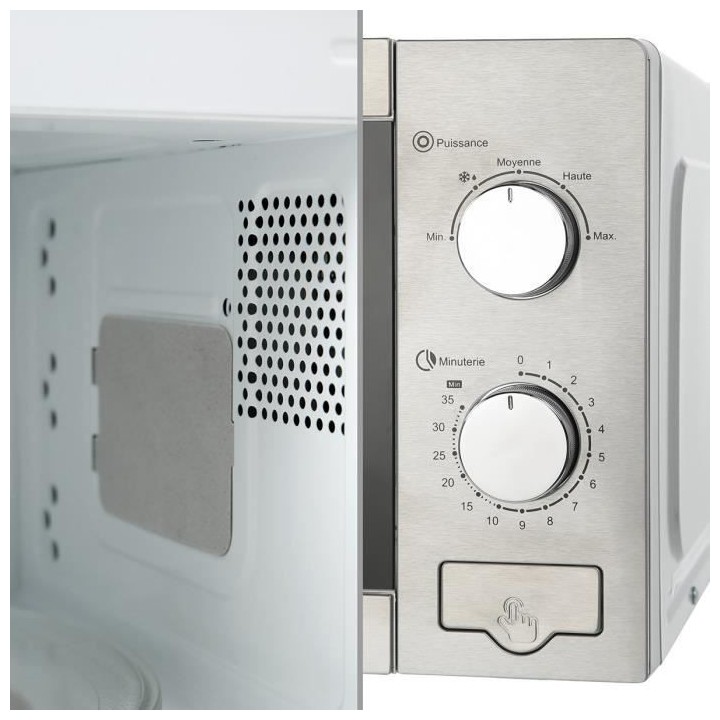 Micro-ondes monfonction OCEANIC MO20S Silver L45x H24 x P32,1 cm 20L