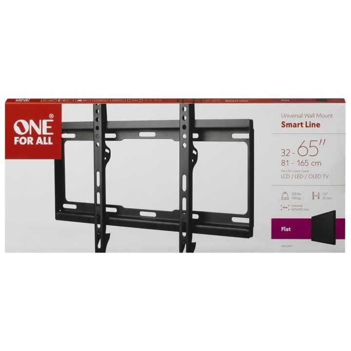 ONE FOR ALL WM2411 - Support mural TV Support plat pour écran 32-65''