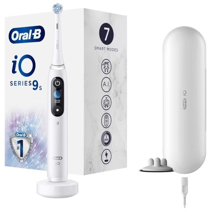 Brosse a Dents Électrique Oral-B iO Série 9s - Blanche - Rechargeabl