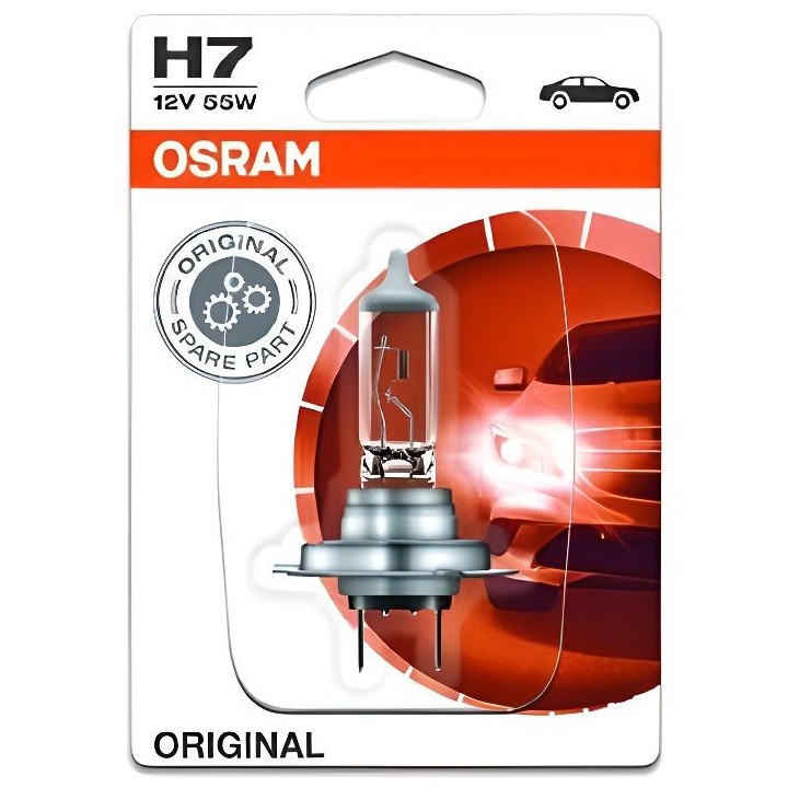 OSRAM Lampe de phare halogene Original H7 55W 12V