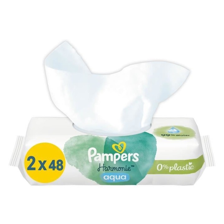 PAMPERS Harmonie Aqua - 96 Lingettes