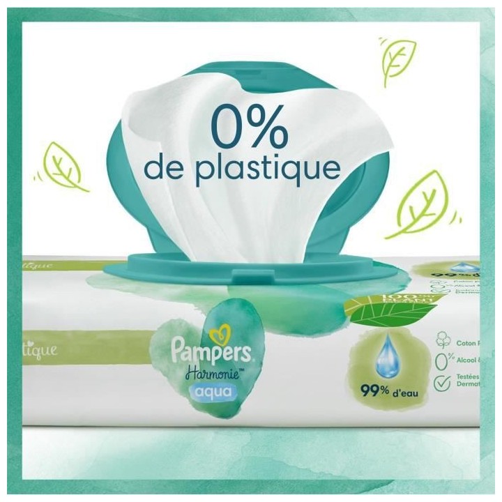 PAMPERS Harmonie Aqua - 96 Lingettes