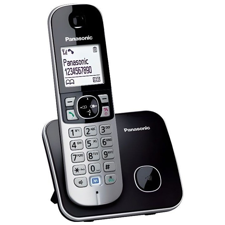 Panasonic KX-TG6811 Solo Téléphone Sans Fil Sans Répondeur Noir