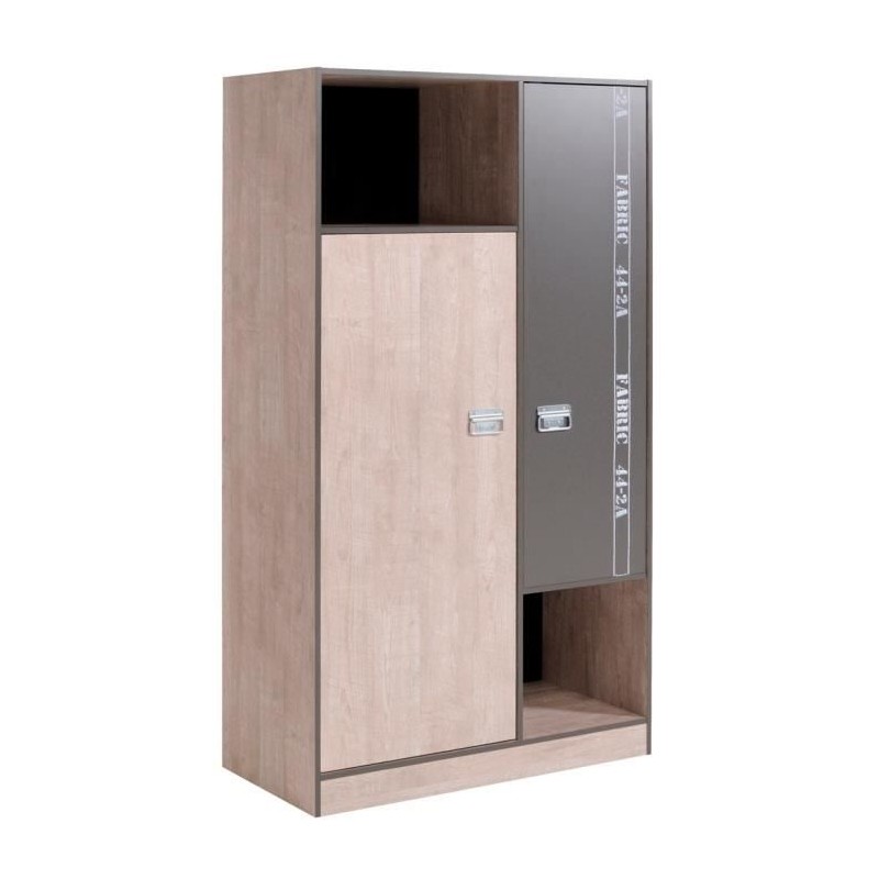 PARISOT Armoire Fabien avec 1 tringle et 3 étageres, réalisée en aggloméré.