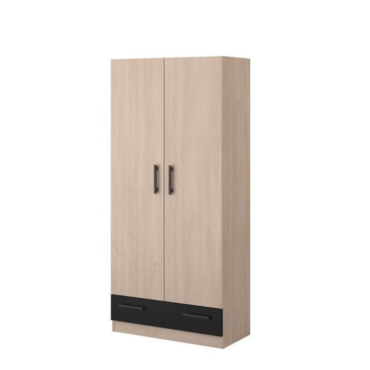 PARISOT Armoire 2 portes battantes + 1 tiroir - Panneaux de particules