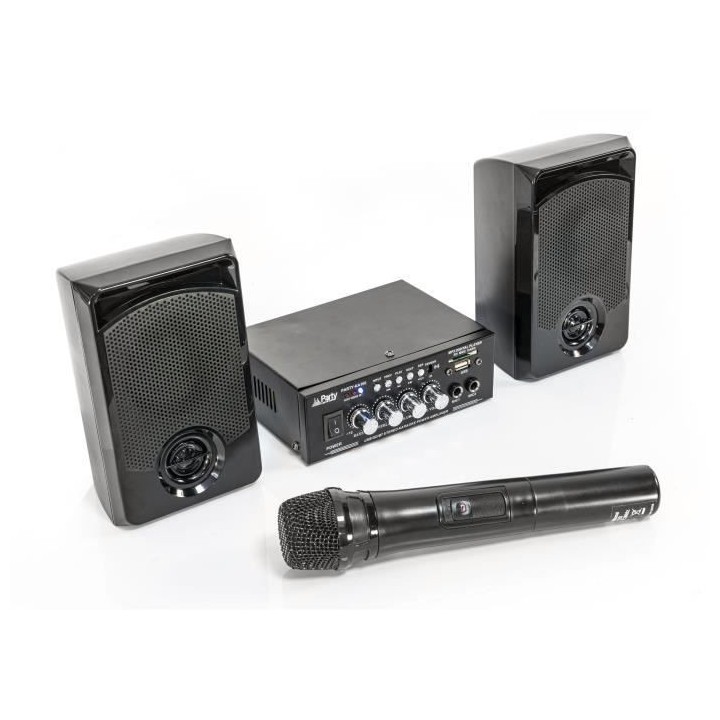 PARTY LIGHT&SOUND PARTY-KA100 - Kit karaoké : 1 amplificateur 2x50W,