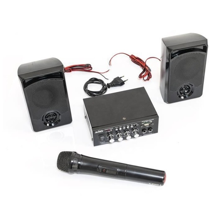 PARTY LIGHT&SOUND PARTY-KA100 - Kit karaoké : 1 amplificateur 2x50W,