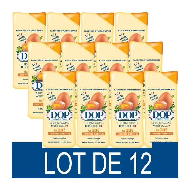 Shampooing Dop Tres doux oeufs 400 ml x12