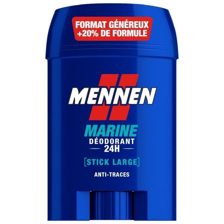 Déodorant homme - MENNEN - Marine - 24H - Stick large sans alcool ant