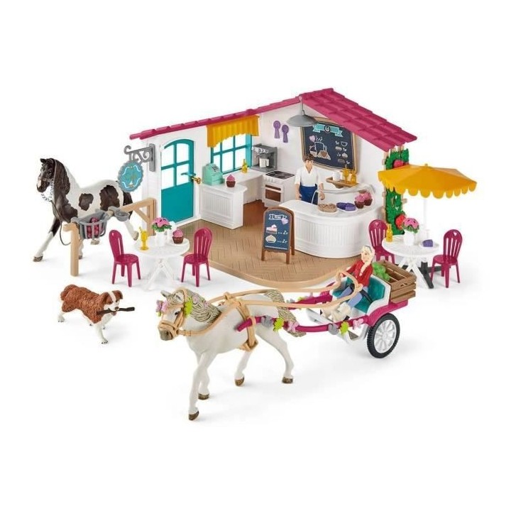 SCHLEICH - Promenade en caleche au Café des cavaliers - 72158 - Gamme