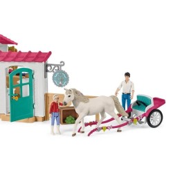 SCHLEICH - Promenade en caleche au Café des cavaliers - 72158 - Gamme Horse Club