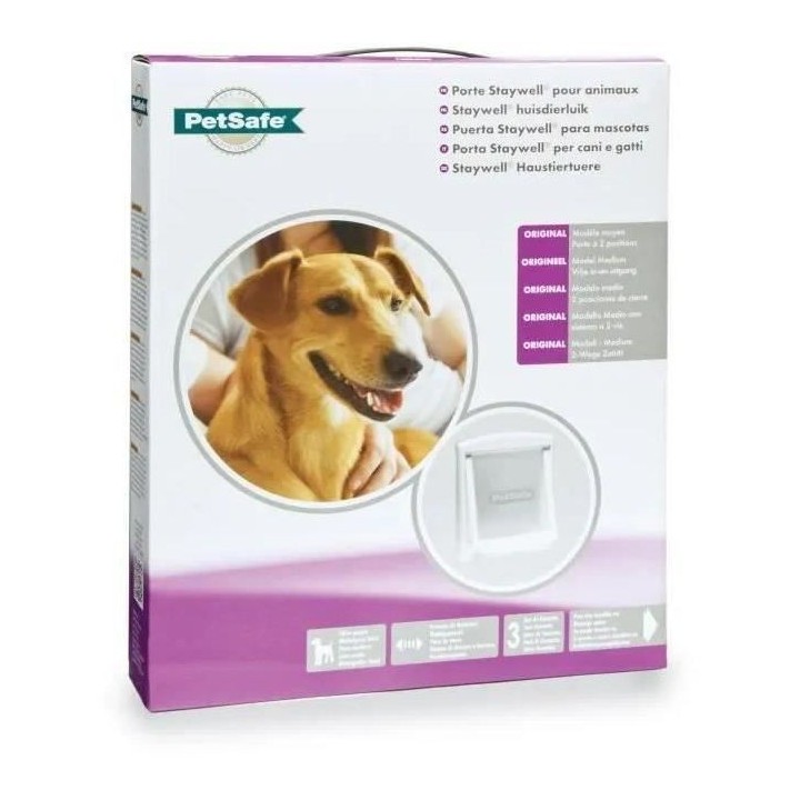 PetSafe - Porte pour Chien/Chat Originale Staywell, 2 voies d'acces en