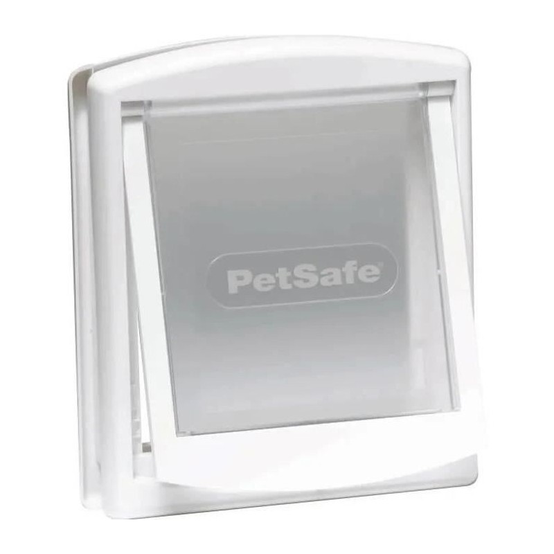 PetSafe - Porte pour chien Originale Staywell,2 voies d'acces/entrée et sortie- Rigide,Panneau de Fermeture Inclus – Blanc, T