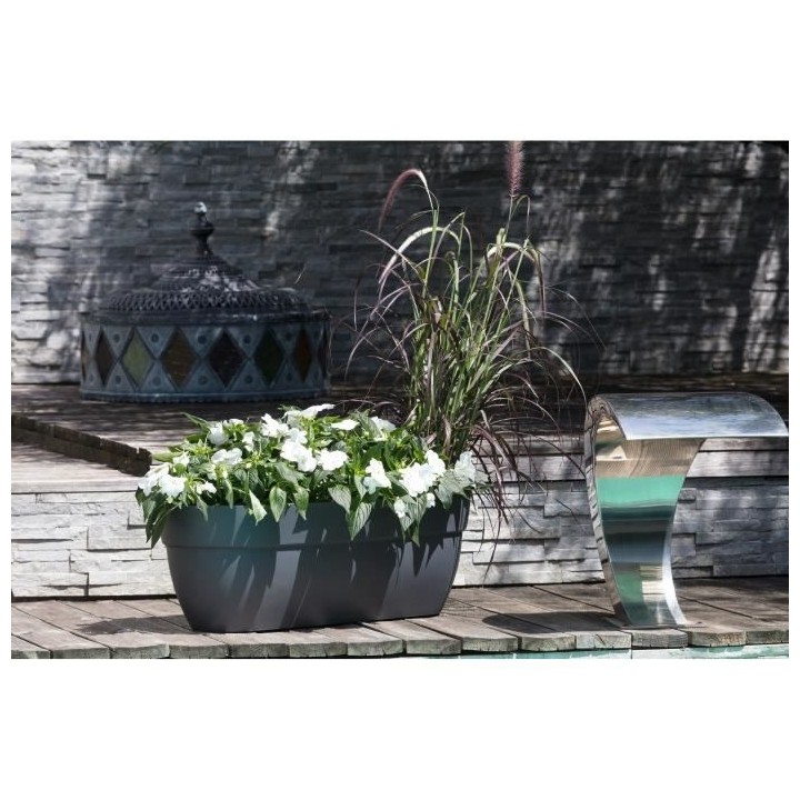 EDA Jardiniere Cancun - 80 cm - 38 L - Gris anthracite