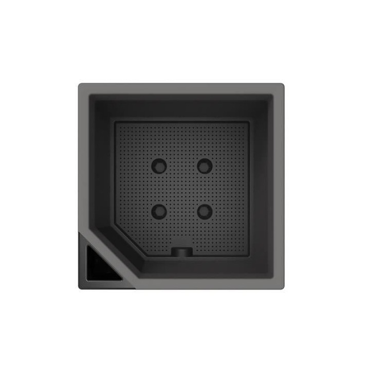 Pot de fleurs carré - EDA Aqualight a réserve d'eau intelligente - 4