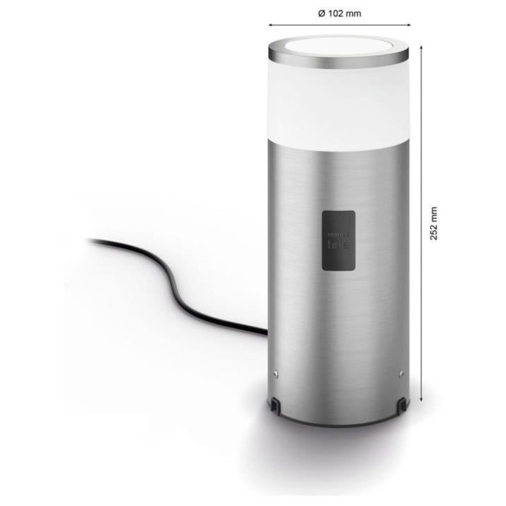 Borne extérieure CALLA PHILIPS HUE White and Color Ambiance - Inox