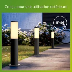 Borne extérieure PHILIPS Utrecht - 1x20W - Anthracite