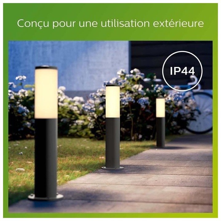Borne extérieure PHILIPS Utrecht - 1x20W - Anthracite