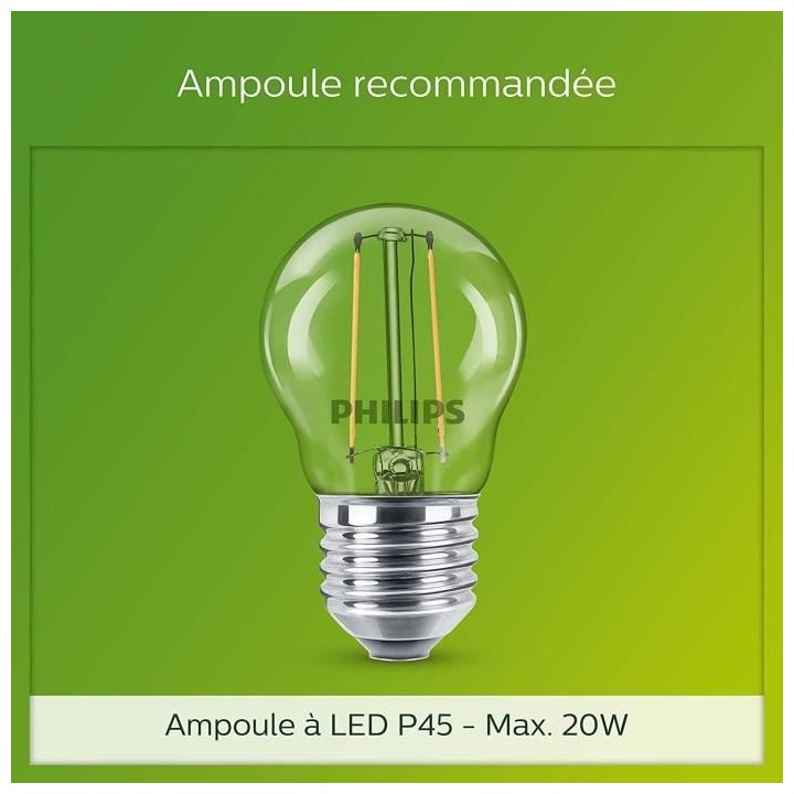 Borne extérieure PHILIPS Utrecht - 1x20W - Anthracite