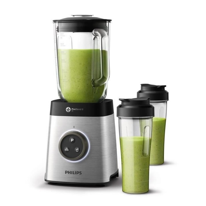 PHILIPS Blender HR3655/00 Avance Collection Mixeur avec Bol en Verre +