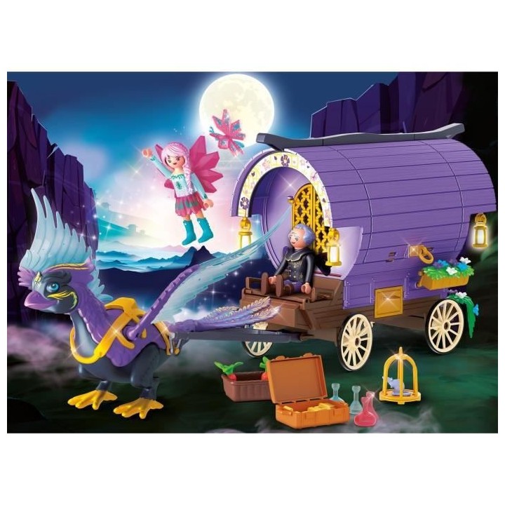PLAYMOBIL - 71031 - AYUMA - Chariot avec fée et phénix