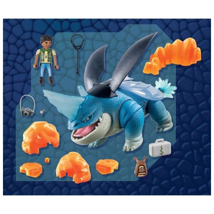 PLAYMOBIL - 71082 - Dragons Nine Realms: Plowhorn & D'Angelo