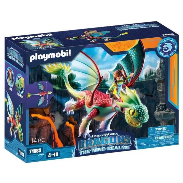 PLAYMOBIL - 71083 - Dragons Nine Realms: Feathers & Alex