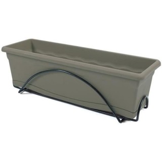 PLASTIKEN Jardiniere 60x20 Cm + Plateau + Support balcon Collection TE