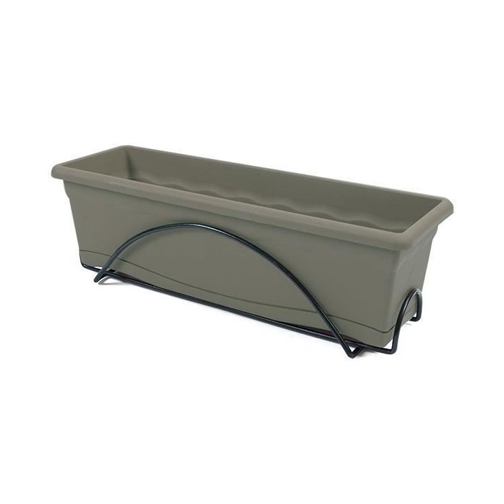 PLASTIKEN Jardiniere 60x20 Cm + Plateau + Support balcon Collection TE