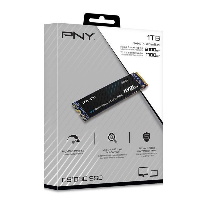 PNY TECHNOLIGIES CS1030 Disque dur SSD - 1TB - PCIE - M2 - NVMe