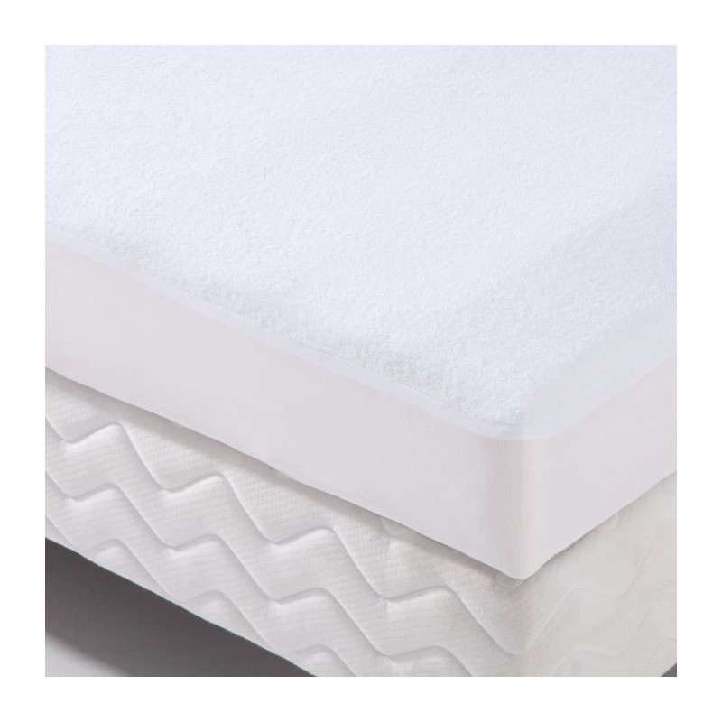 Alese forme housse imperméable Transalese éponge 100% coton - 120 x 190 cm - Blanc