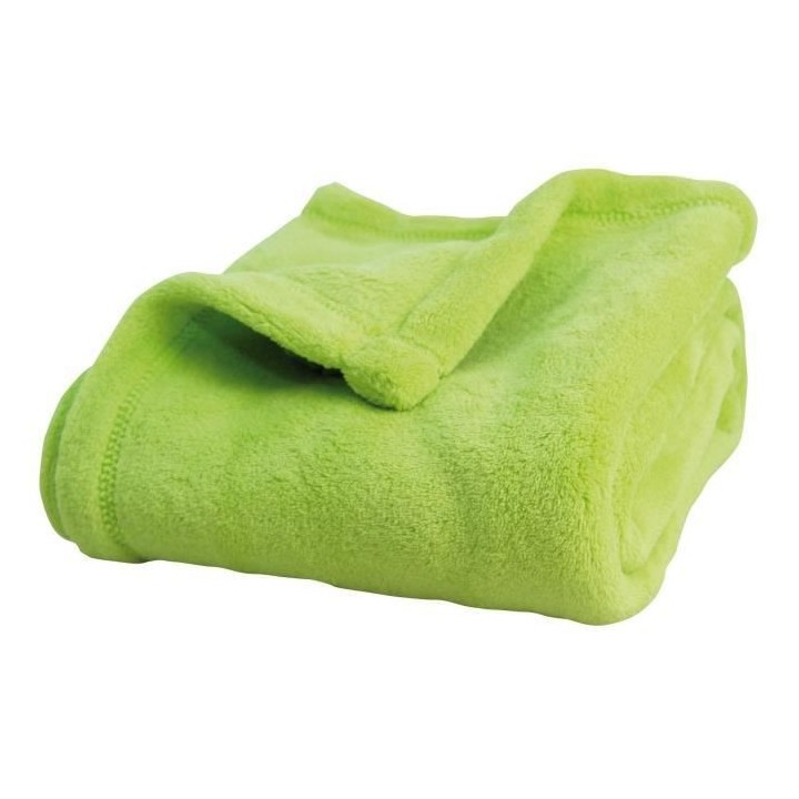 DOMIVA Couverture Microlon - Microfibre 100% Polyester - Anis - 75 x 1